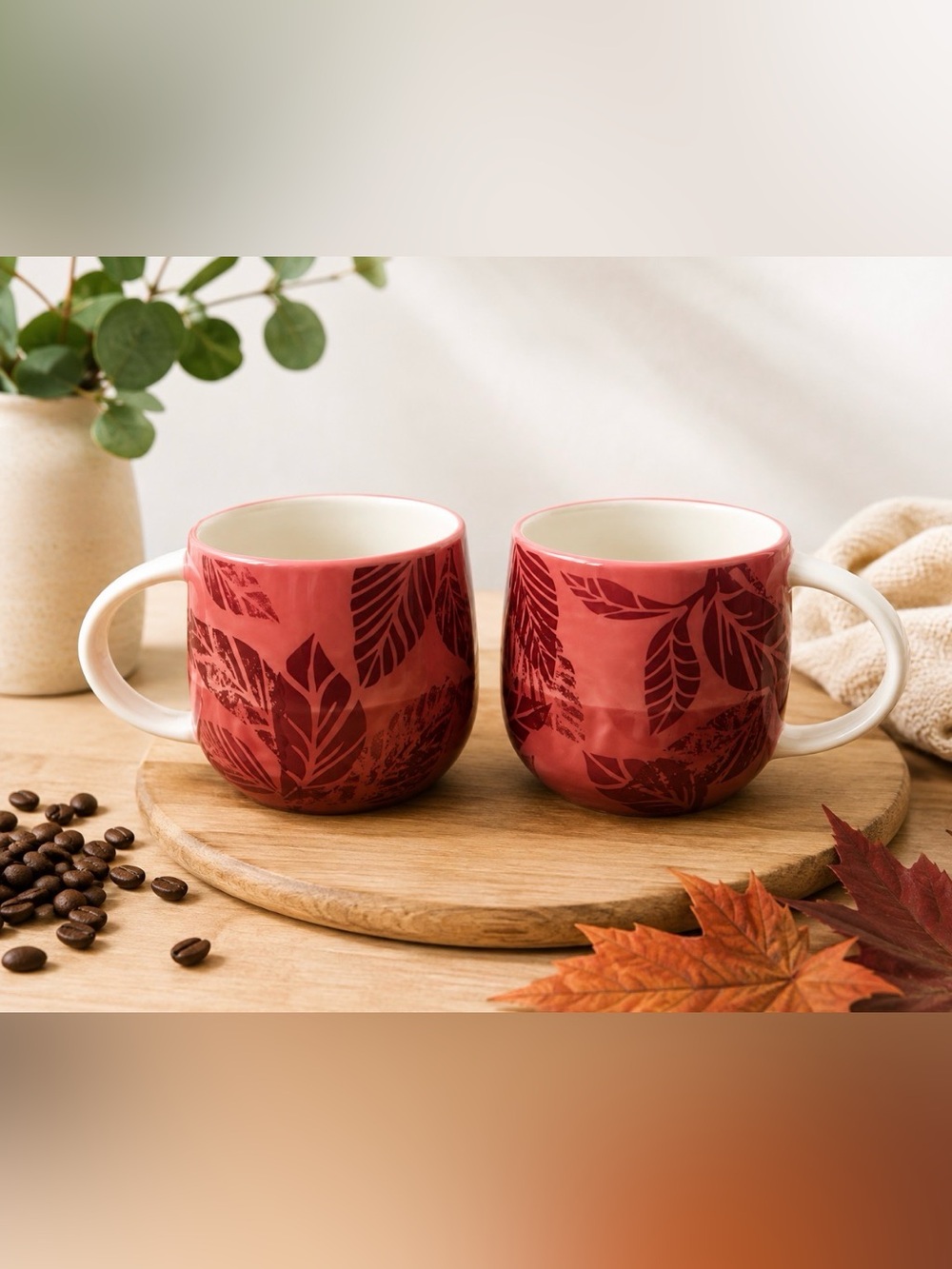 RARE Starbucks 2011 leaf coffee mug cup